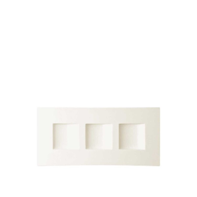 Paşabahçe Porselen All Spice Sprp3I 3 Bölmeli Dikdortgen Servis Tabağı 37X12,5 cm - 1