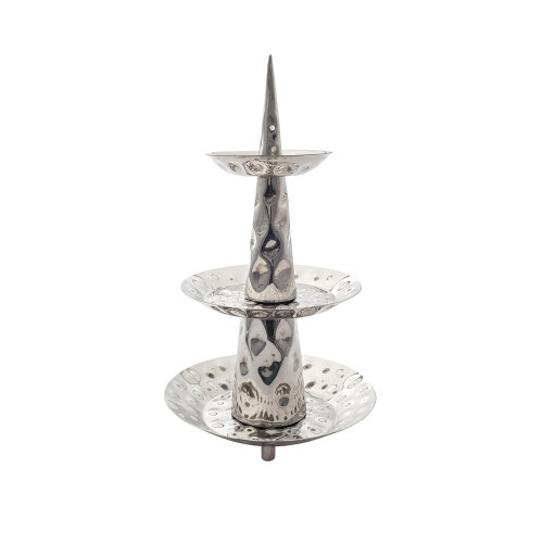 1631 Paslanmaz Sunum Stand Üç Katlı 16x26x33.5 cm - KLT
