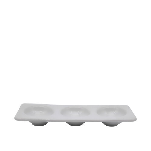 Tulu Porselen 30X20 cm 3 Aşamalı Kayık Tabak Krem DR30MT00 - TULU PORSELEN