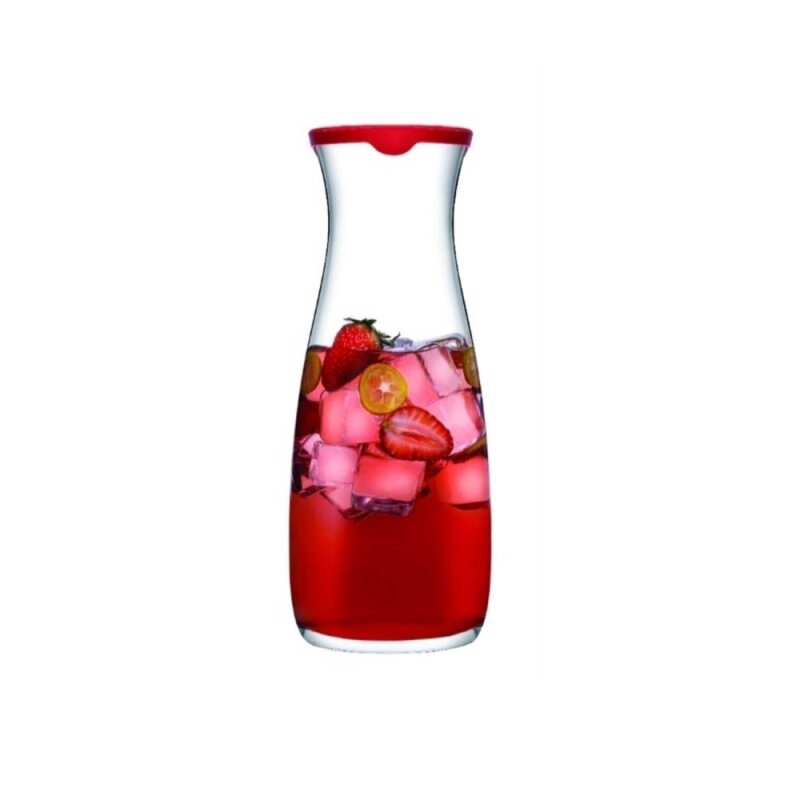 43813 Paşabahçe Amphora Kırmızı Pls.Kapaklı Sürahi 1180 cc - 1