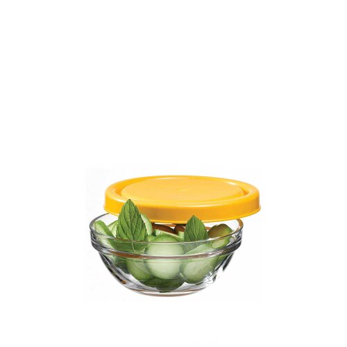 53543 Paşabahçe Chef's Sarı Plastik Kapaklı Kase 340 cc - PAŞABAHÇE