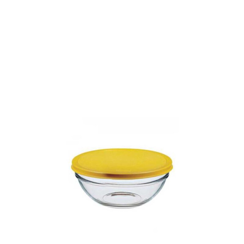 53553 Paşabahçe Chef's Sarı Plastik Kapaklı Kase 595 cc - 1