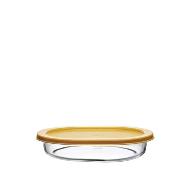 59794 Paşabahçe Borcam Sarı Kapaklı Fırın Kabı 190 x 140 mm - 1