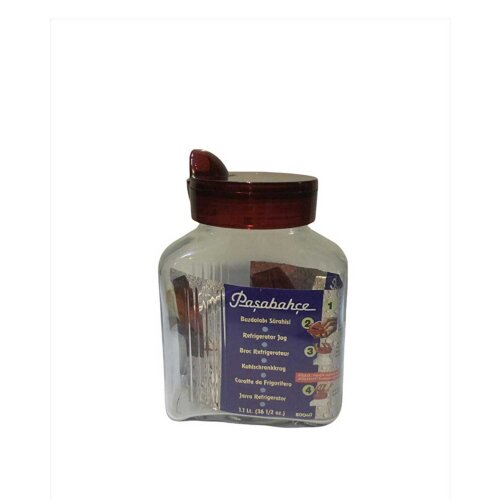 80040 Paşabahçe Kırmızı Kapaklı Sürahi 1.1 lt - PAŞABAHÇE
