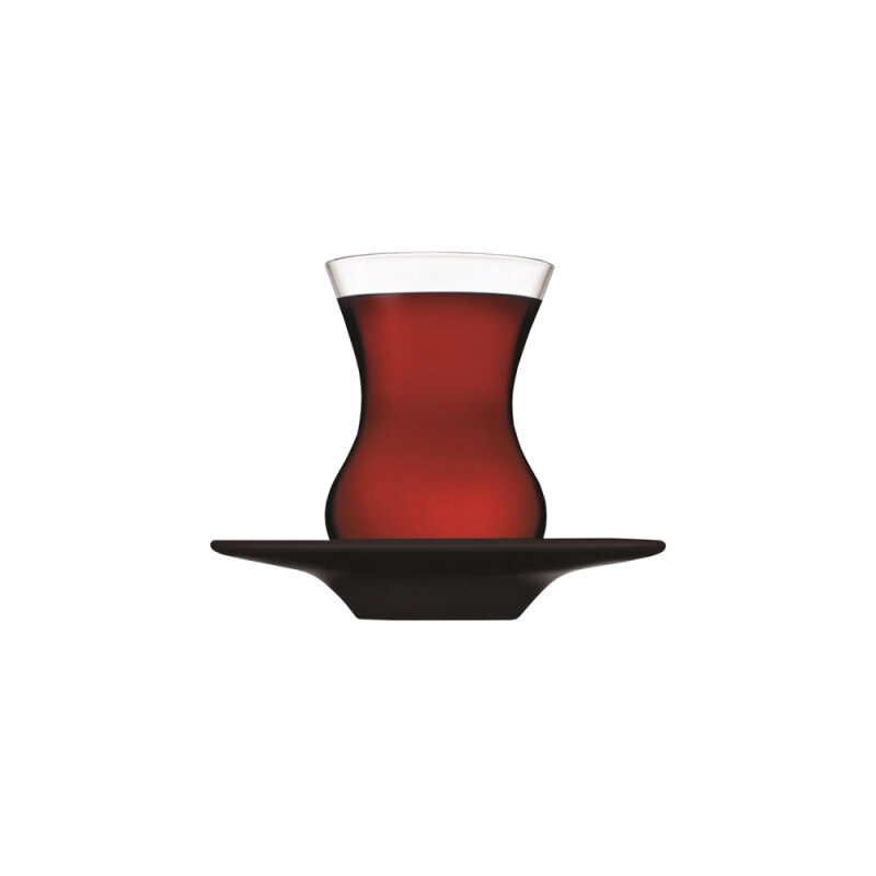95438 Paşabahçe F&D Siyah Tabaklı Çay Takımı - 1