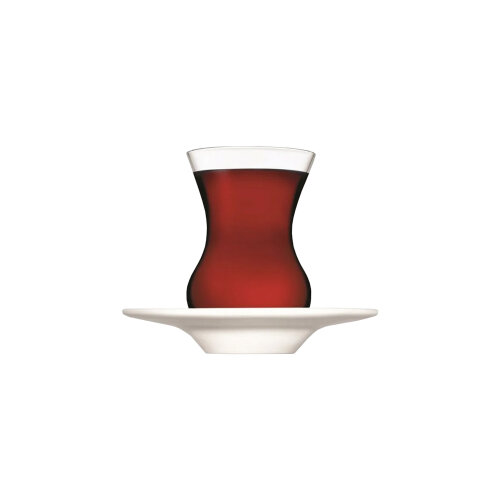 95438 Paşabahçe F&D Beyaz Tabaklı Çay Takımı - PAŞABAHÇE