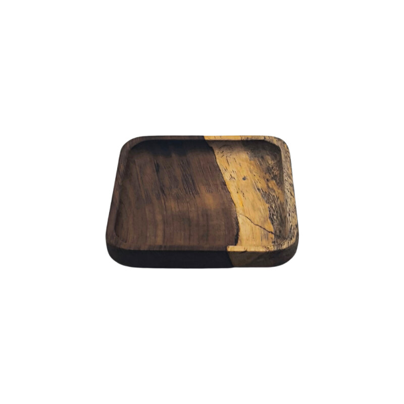 Ahşap Kare Tabak 13*13*2cm - 1