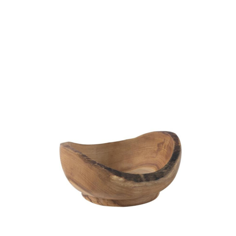 Matgusto Ahşap Kase Doğal Kenarlı Zeytin Q:14 H:6 Cm OL2000 - 1