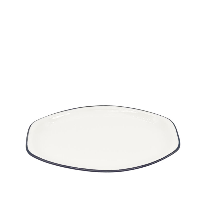 Zest Porcelain Alis Kayık Tabak 26Cm-Riva Siyah - 1