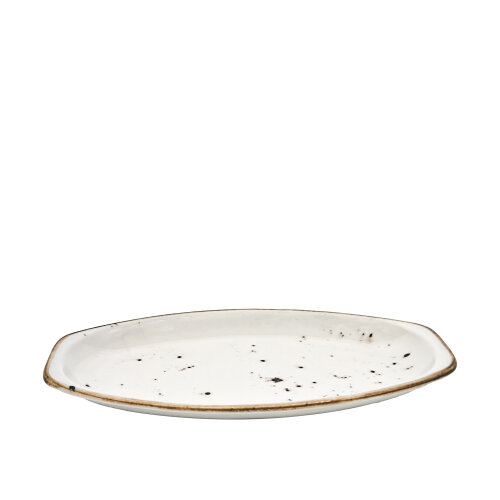 Zest Porcelain Alis Kayık Tabak 26Cm-Paris Krem - ZEST PORCELAIN