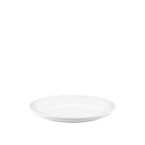 Alkan Oval Melamin Açık Büfe Beyaz 35X26X4,5 - ALKAN