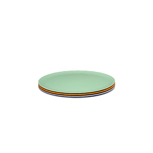 Alkan Oval Teşhir Melamin Yeşil Kayık 55,5X42X3 - ALKAN