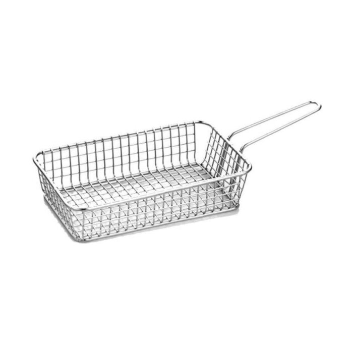 Altınbaşak Paslanmaz Dikdörtgen Örgü Fritöz Sepet 20x12x4 cm - 1