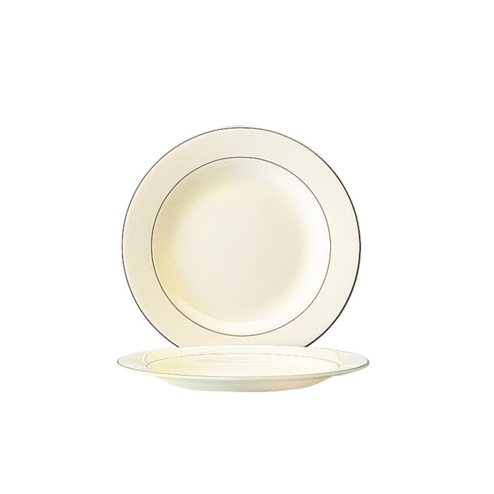 Arcoroc Krem Çizgili Düz Tabak 27 cm - 2
