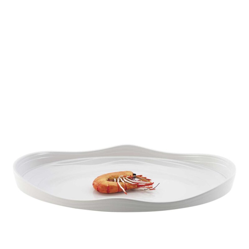 Beyaz Melamin Açık Büfe Meze Kabı 45X28 Cm - 1