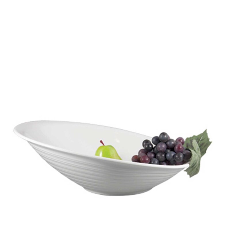 Beyaz Melamin Açılı Kase 38 Cm (Hb515) - 1