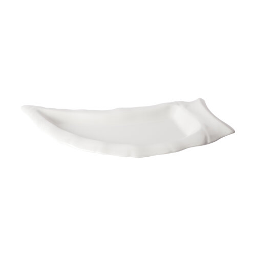 Beyaz Melamin Balık Sırtı Sunum Tabak 49X22Cm - ULTRAFORM MELAMİN