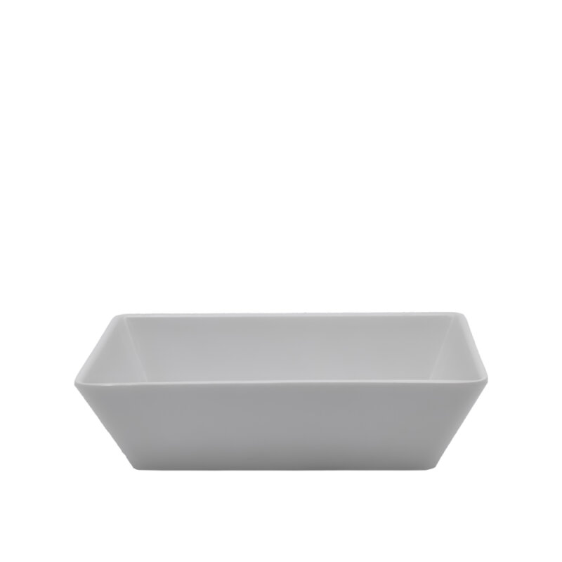 Beyaz Melamin Dik Dörtgen Sunum Tepsi 25X15 Cm - 1