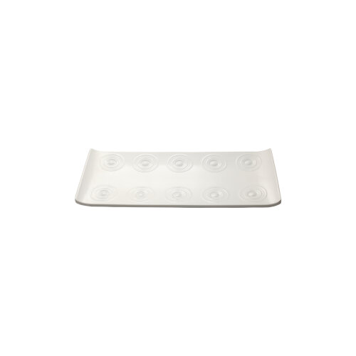 Ultraform Beyaz Melamin Desenli Dik Dörtgen Sunum Tabak. 25 Cm - ULTRAFORM MELAMİN