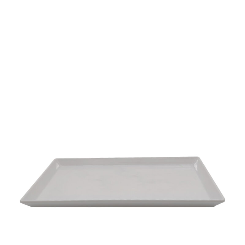 Beyaz Melamin D.Gen Sunum Tabak 25X17Cm - 1