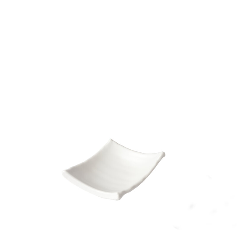 Beyaz Melamin Minimal Kase Baklava 14X11X3Cmx6.5Cm - 1