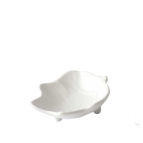 Beyaz Melamin Minimal Kase Yaprak 10X8X3Cm - ULTRAFORM MELAMİN
