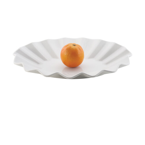 Beyaz Melamin Oval Manolya Tabak 40X31,5 Cm - ULTRAFORM MELAMİN