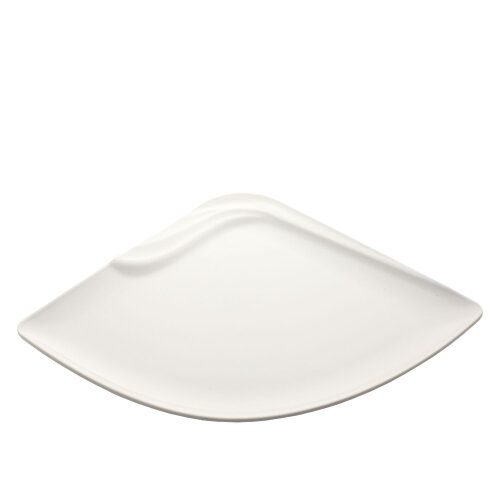Beyaz Melamin Yaka Üçgen Tabak 30X42 Cm - ULTRAFORM MELAMİN