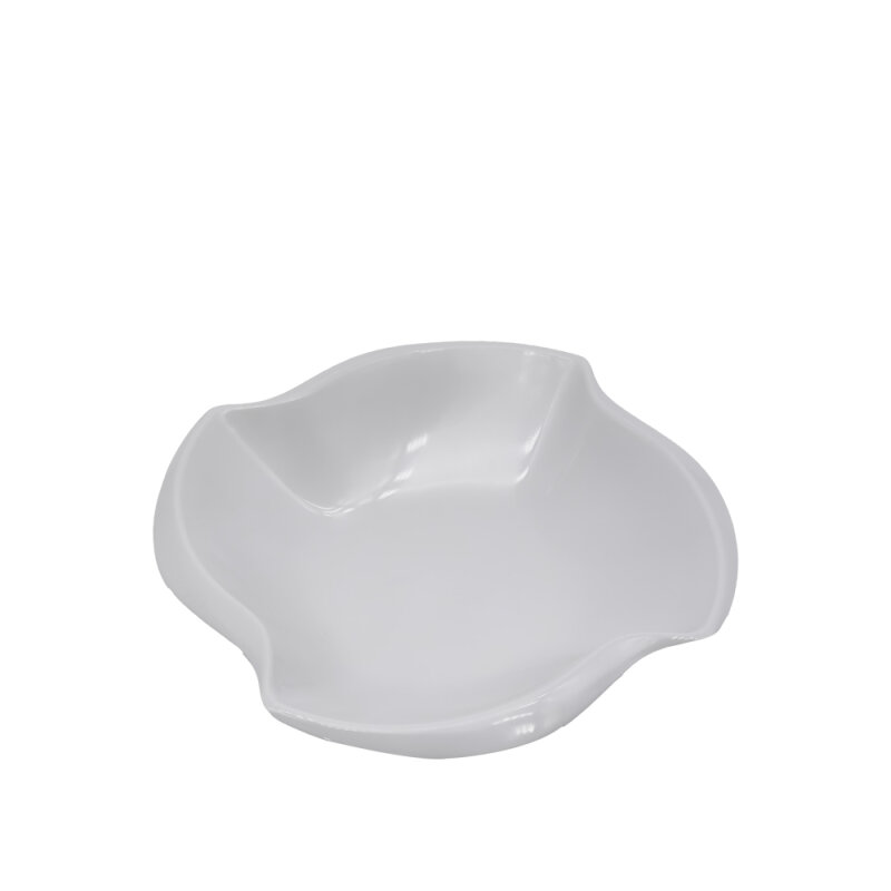 Beyaz Melamin Yelpaze Yuvarlak Kase 28 Cm - 1