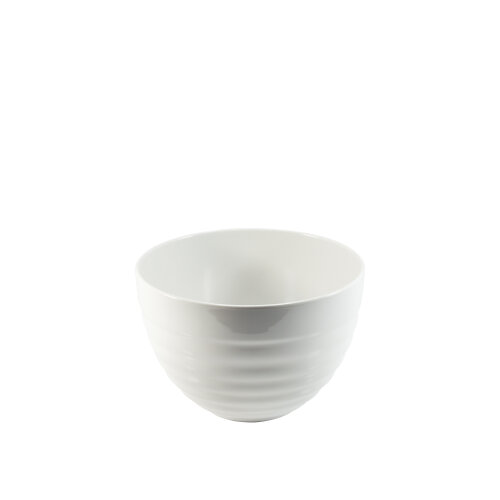 Beyaz Melamin Yivli Kase 20,5X14 Cm - ULTRAFORM MELAMİN