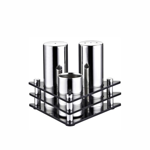 Groovy 3'lü Üçgen Tuzluk Biberli Kürdanlık Takımı Mat-Parlak GRV-01 - BİRADLI