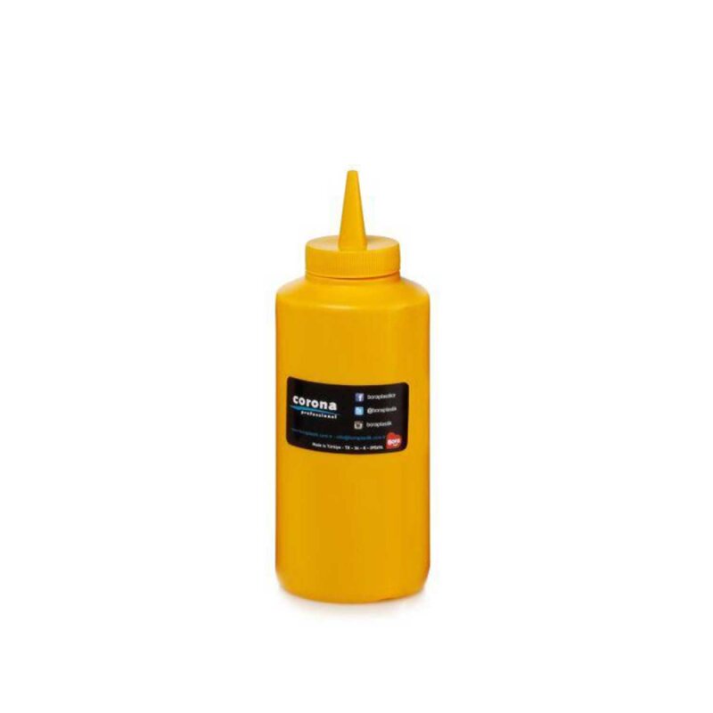 Bora PLastik Ketçap&Mayonez Şişe Kapaklı 420 Ml Sarı - 1