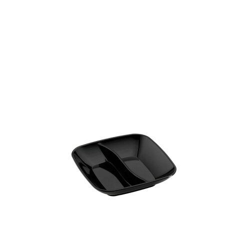 Bora Plastik Pc Sos Kabı Bölmeli Kare 85X85 Siyah - BORA PLASTİK