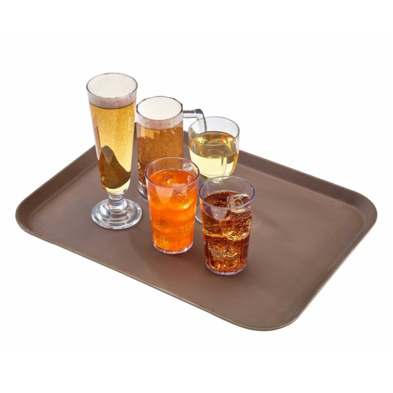 Cambro Camtread Dikdörtgen Kaymaz Tepsi Kahverengi 355*457 mm 1418CT138 - 2