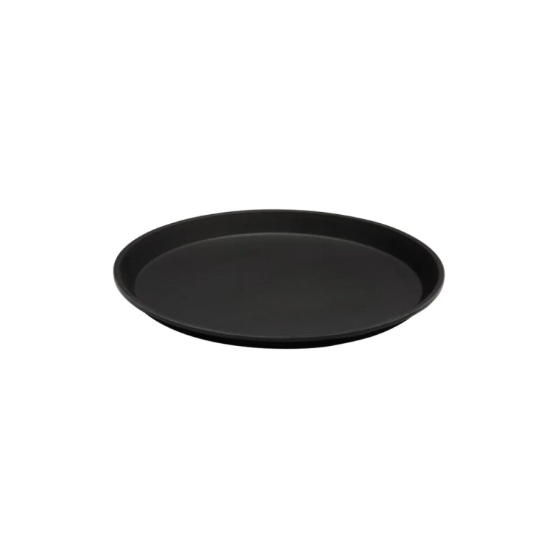 Cambro Camtread Yuvarlak Kaymaz Tepsi Siyah 450 mm 1800CT110 - 1