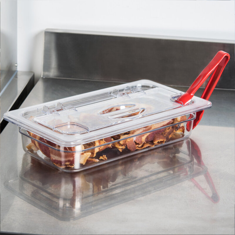 Cambro Polikarbon Menteşe Delikli Küvet Kapağı Şeffaf 176*325 mm 30CWLN135 - 3