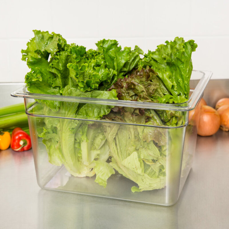 Cambro Camwear Polikarbon İki Bölmeli Küvet Şeffaf Gn1/2 11.7lt. 28CW135 - 2