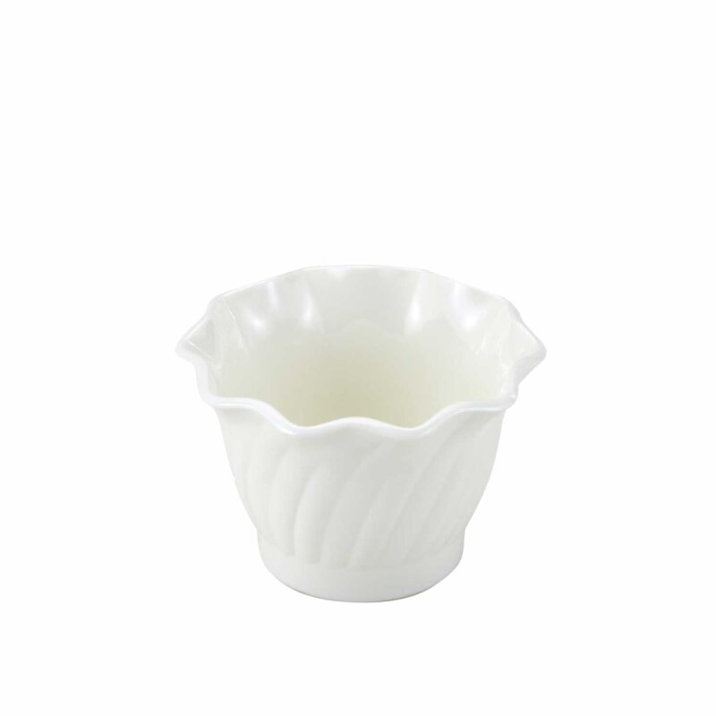 Cambro Polycarbon Kıvrımlı Kase Beyaz 384 cc SRB13CW148 - 1