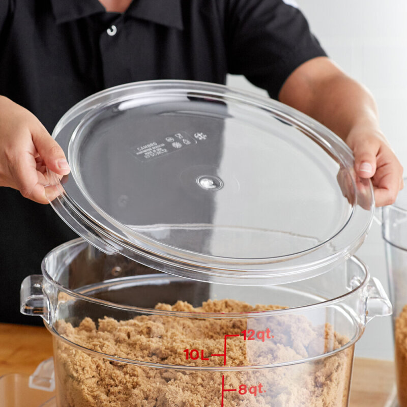 Cambro Polikarbon Daire Saklama Kabı Kapak Şeffaf 11.4 , 17.2 , 20.8 lt. ile uyumlu RFSCWC12135 - 2