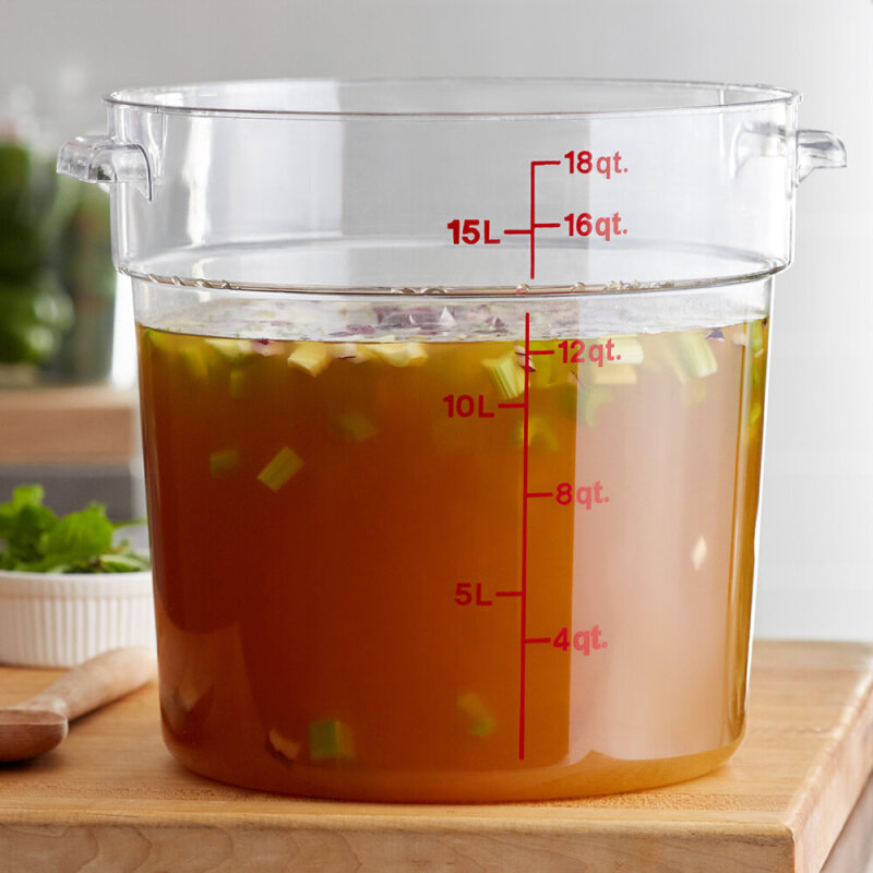 Cambro Polikarbon Daire Saklama Kabı Şeffaf 17.2 lt. RFSCW18135 - 3