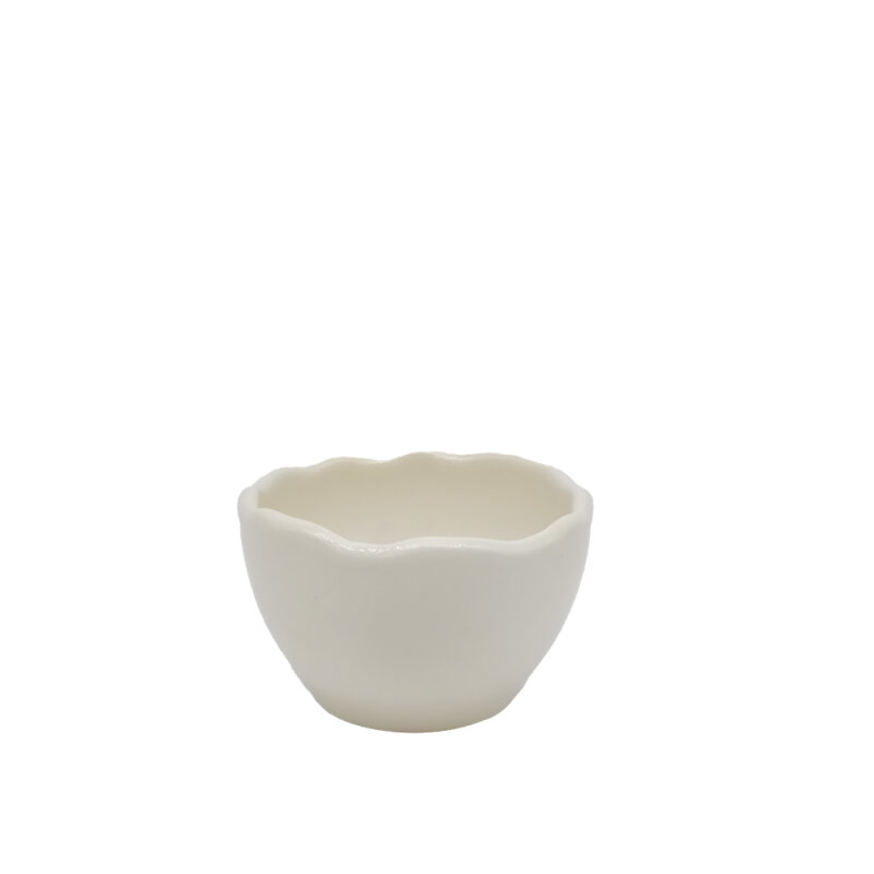 Tulu Porselen Caves Minimal Kase 8 cm Krem CVS08KS00 - 1