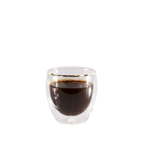 Groovy Çift Cidarlı Espresso Cam Bardak 80 ml GRV-332 - BİRADLI