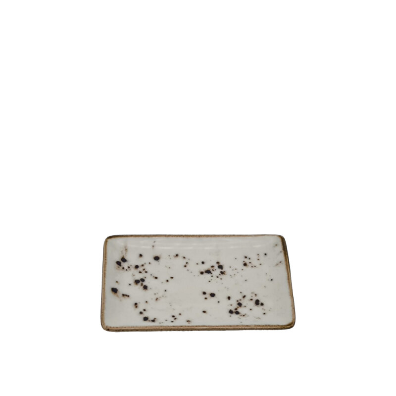 Zest Porcelain Dikdörtgen Kayık 14X8,5Cm -Paris Krem - 1