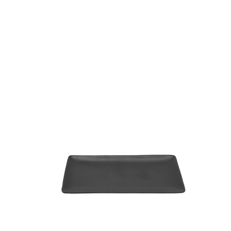 Tulu Porselen Dikdörtgen Kayık 22X10cm - Saten 64 Siyah DD22X10KYST64 - 1