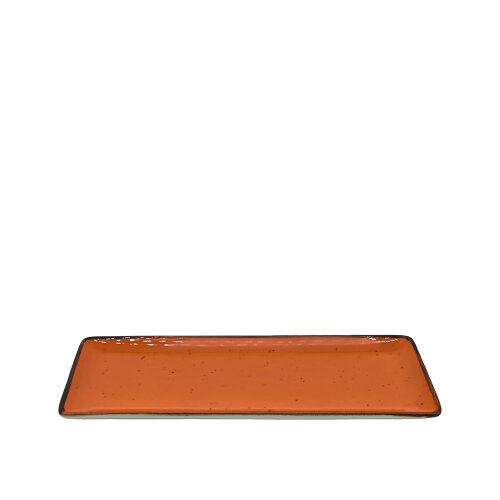 Zest Porcelain Dikdörtgen Kayık 31X12Cm -Paris Turuncu - ZEST PORCELAIN