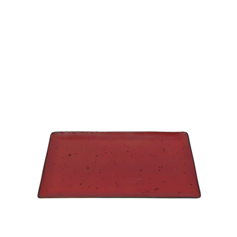 Tulu Porselen Dikdörtgen Kayık 36X21 cm - Reactıve 36 Kırmızı DD35X15DKYR36 - 1