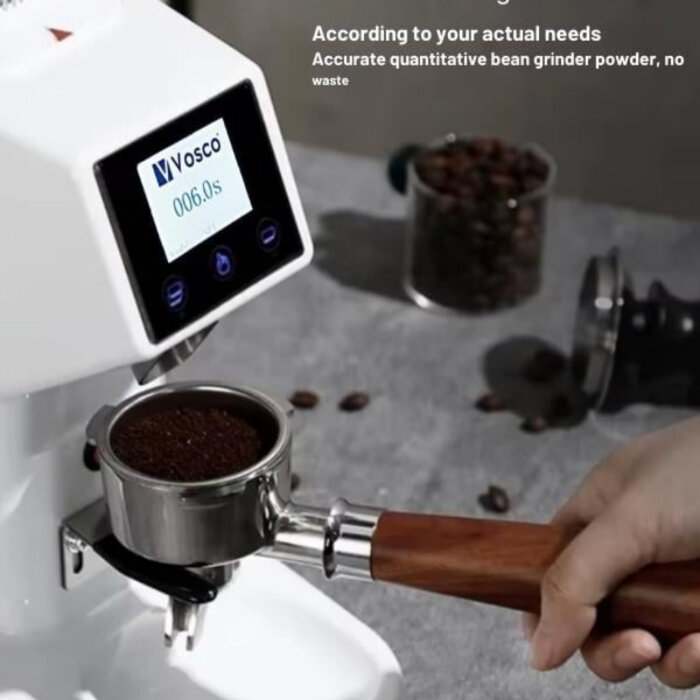 Vosco Dozaj Ayarlı Otomatik Kahve Değirmeni Touch Beyaz - 3
