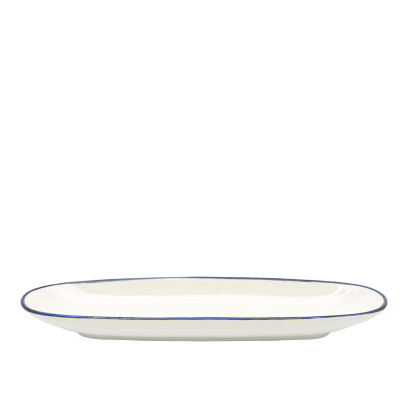 Zest Porcelain Ege Kayık Tabak 32X9,5Cm -Riva Mavi - 1