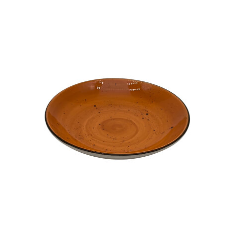 Zest Porcelain Elegance Çukur Tabak 20Cm -Paris Turuncu - ZEST PORCELAIN