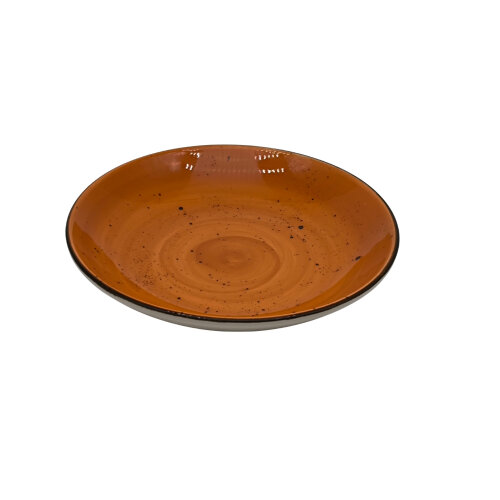Zest Porcelain Elegance Çukur Tabak 25Cm -Paris Turuncu - ZEST PORCELAIN